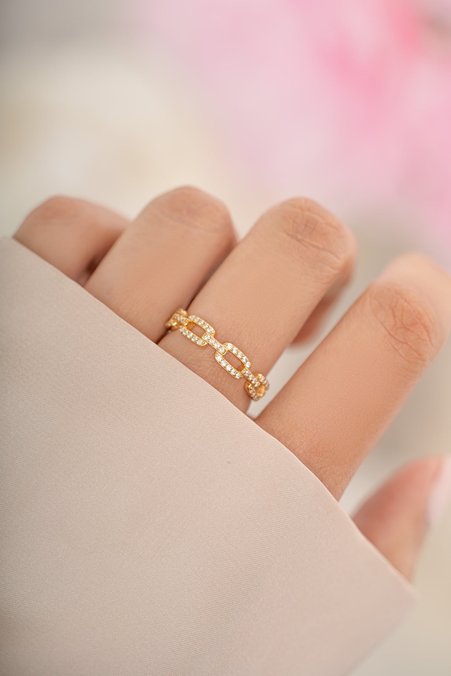 Pavé Link Ring