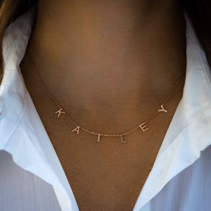 Custom Letter Name Necklace