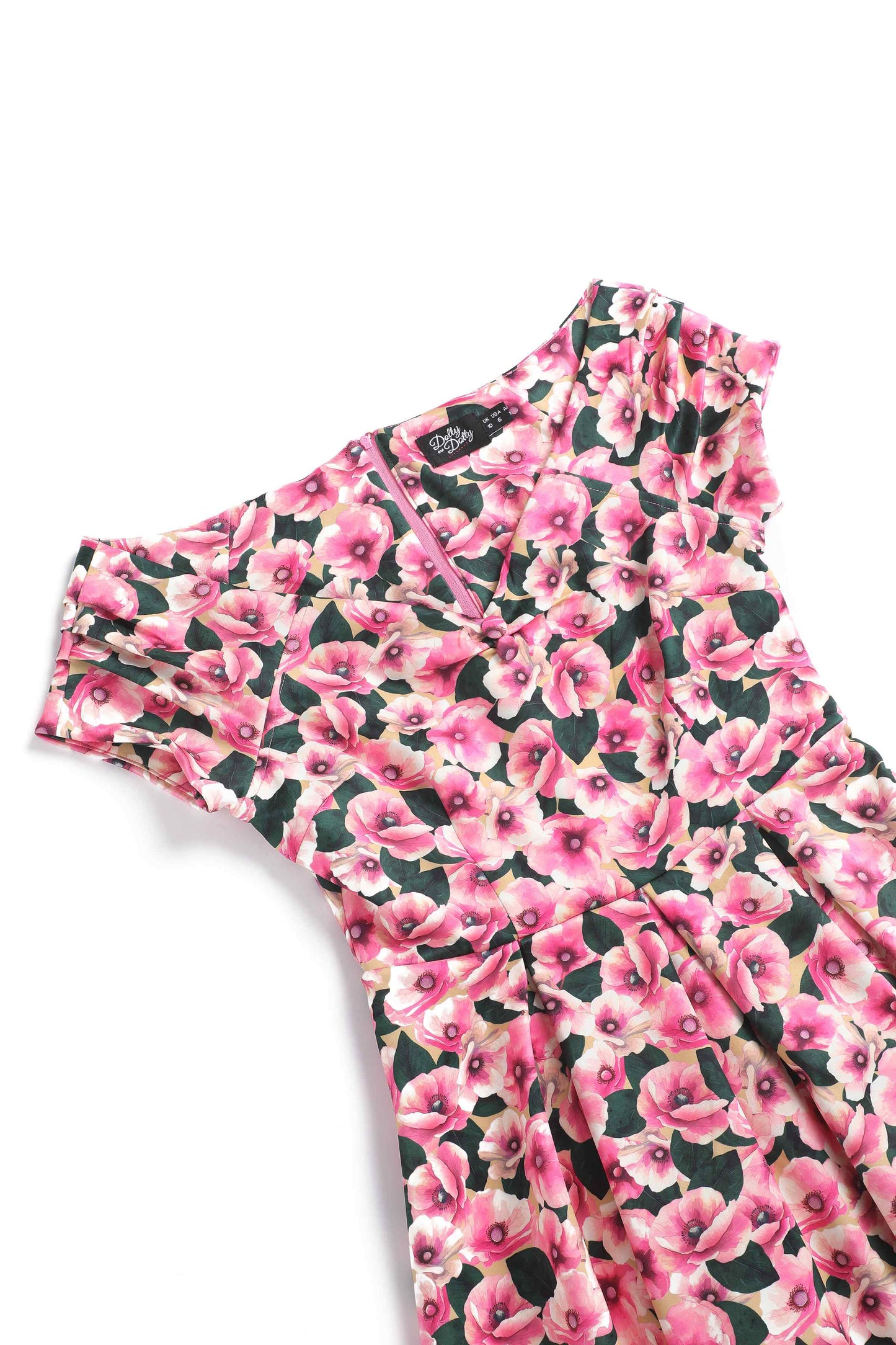 Lily Pink Poppy Off Shoulder Dress