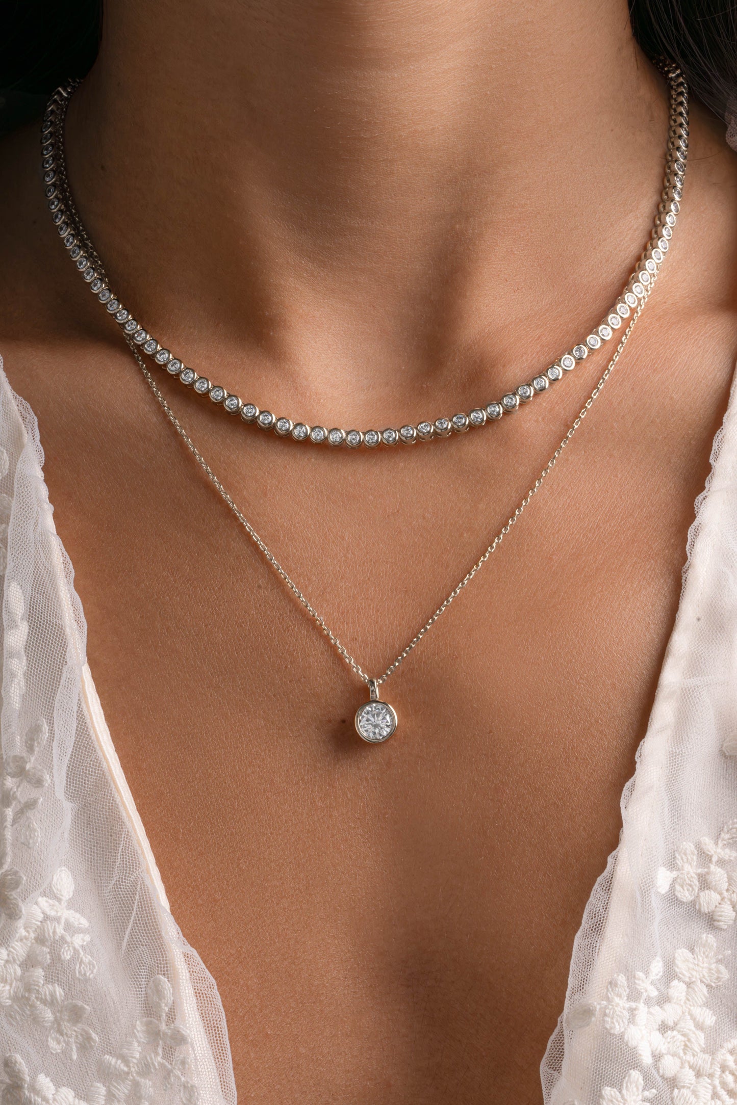 Round Bezel Necklace Bundle