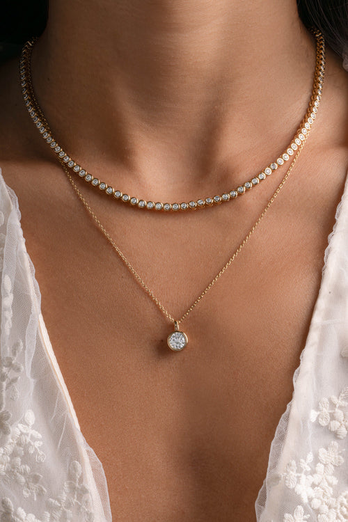 Round Bezel Necklace Bundle