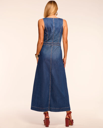 Madeleine Sleeveless Denim Maxi Dress