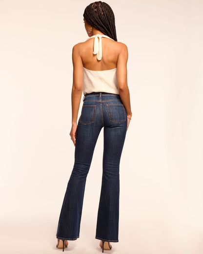 Helena 5-Pocket Flare Jean | DARK RINSE