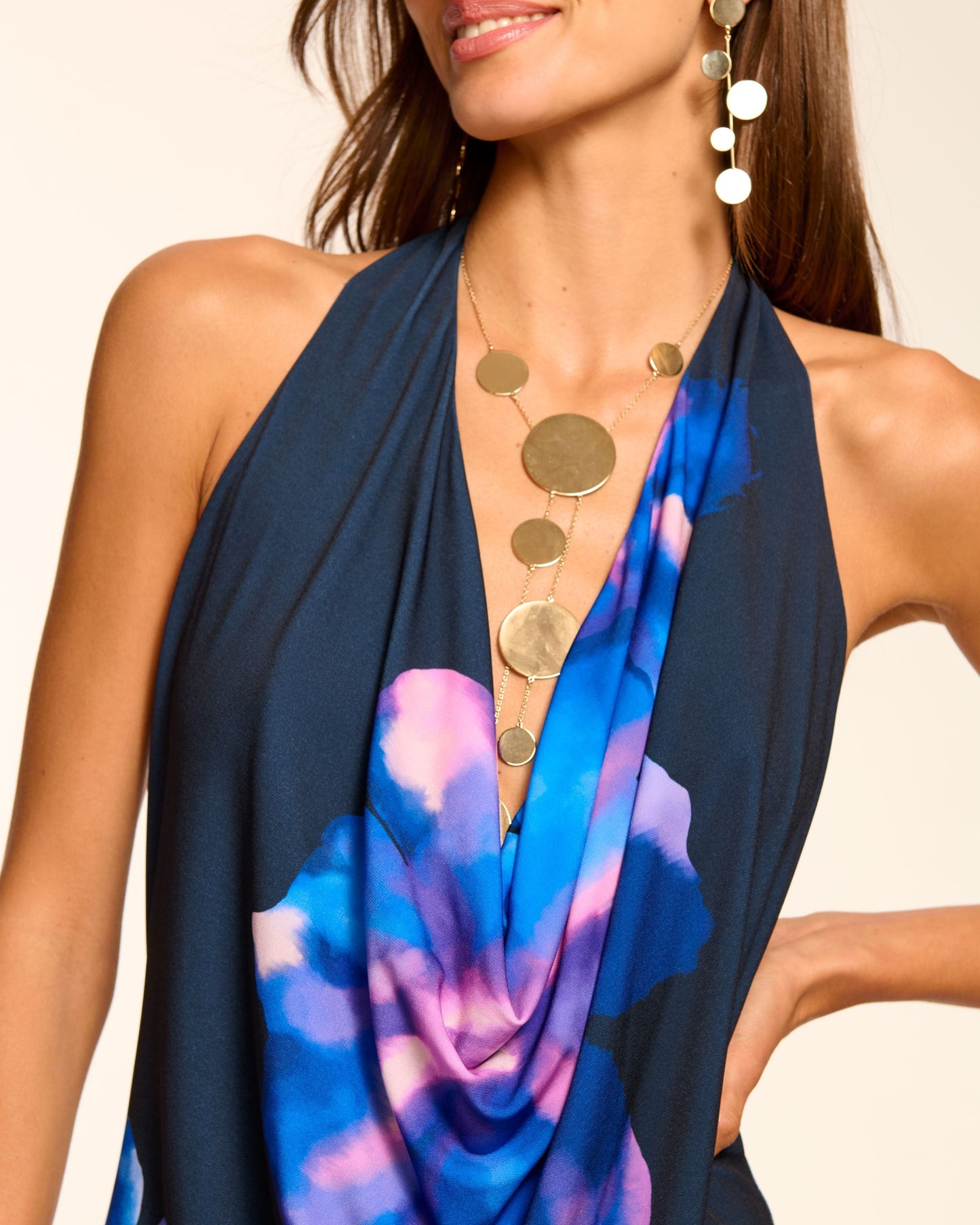 Mina Jersey Halter Mini Dress