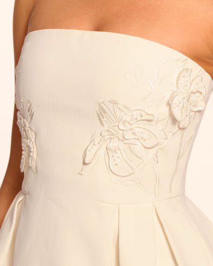 Lily Embellished Strapless Mini Dress