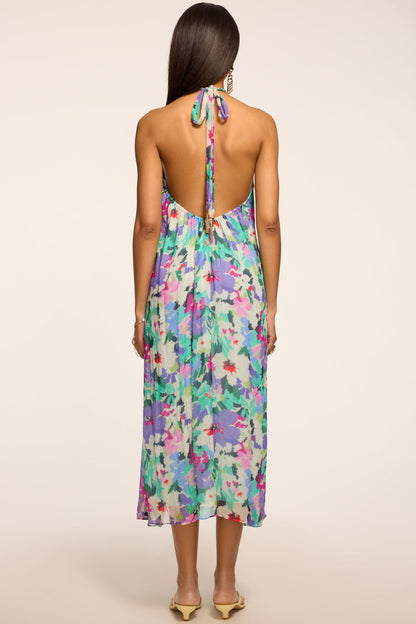Harley Printed Halterneck Midi Dress