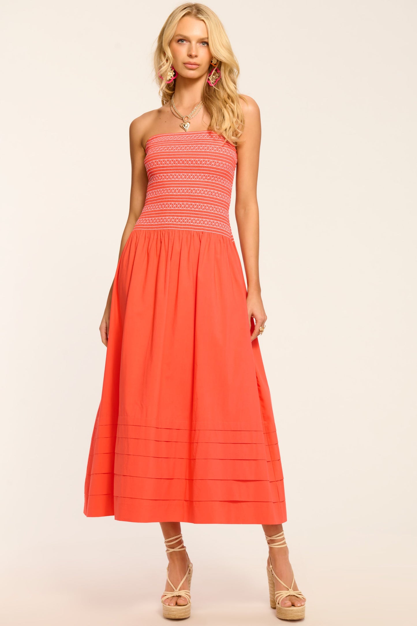 Jace Cotton Poplin Smocked Maxi Dress