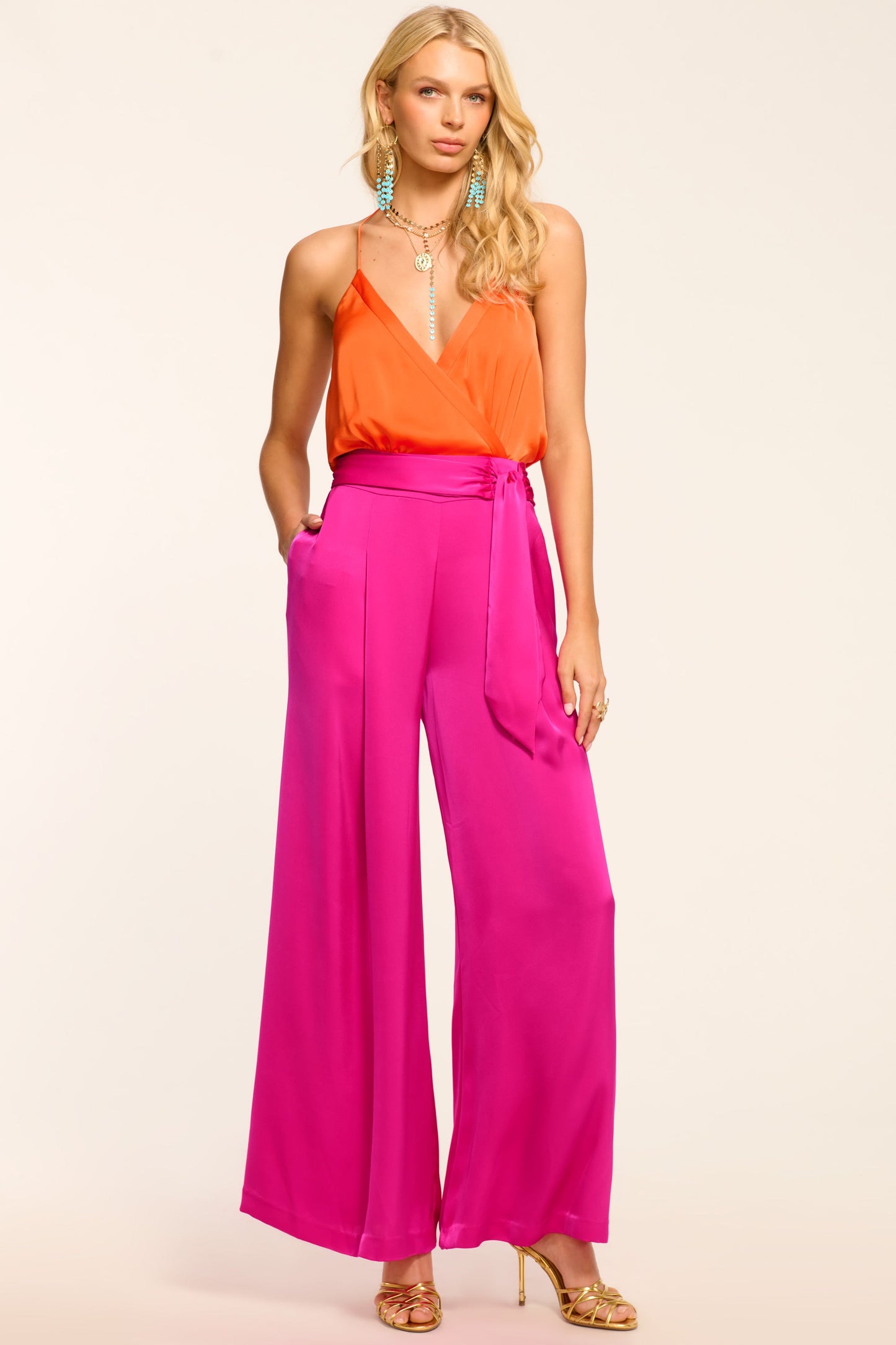 Kelly Colorblock Wide Leg Jumpsuit