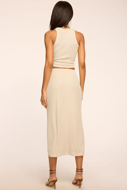 Jade Lurex Knit Midi Skirt
