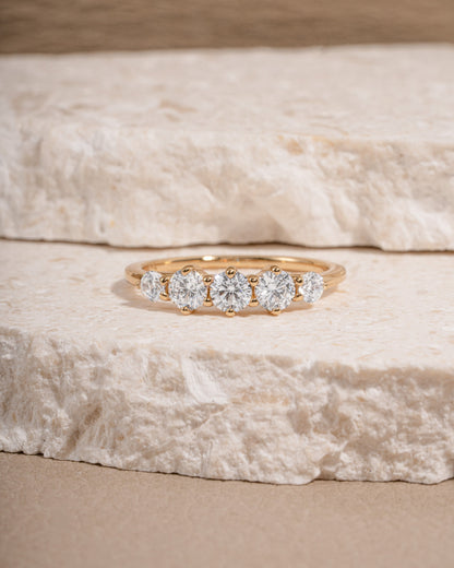 Graduated 5 Stone Ring