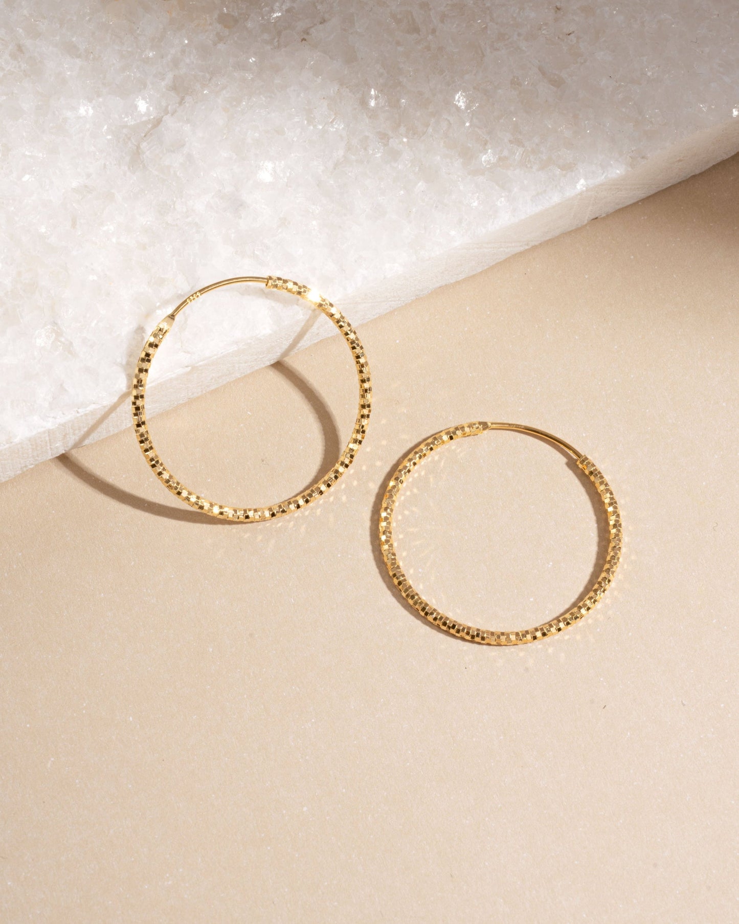 32mm Diamond Cut Hoops