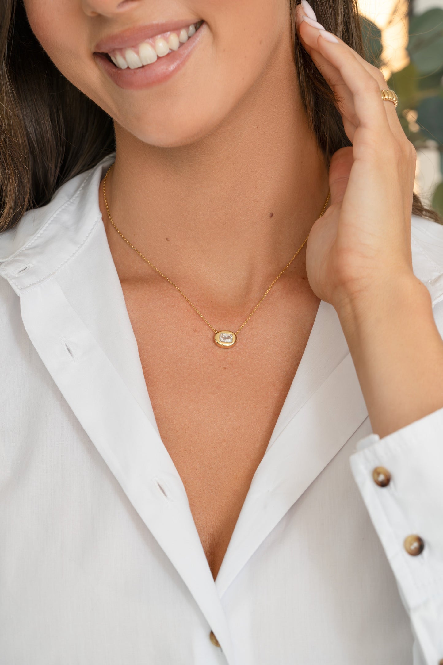Valerie Bubble Bezel Necklace