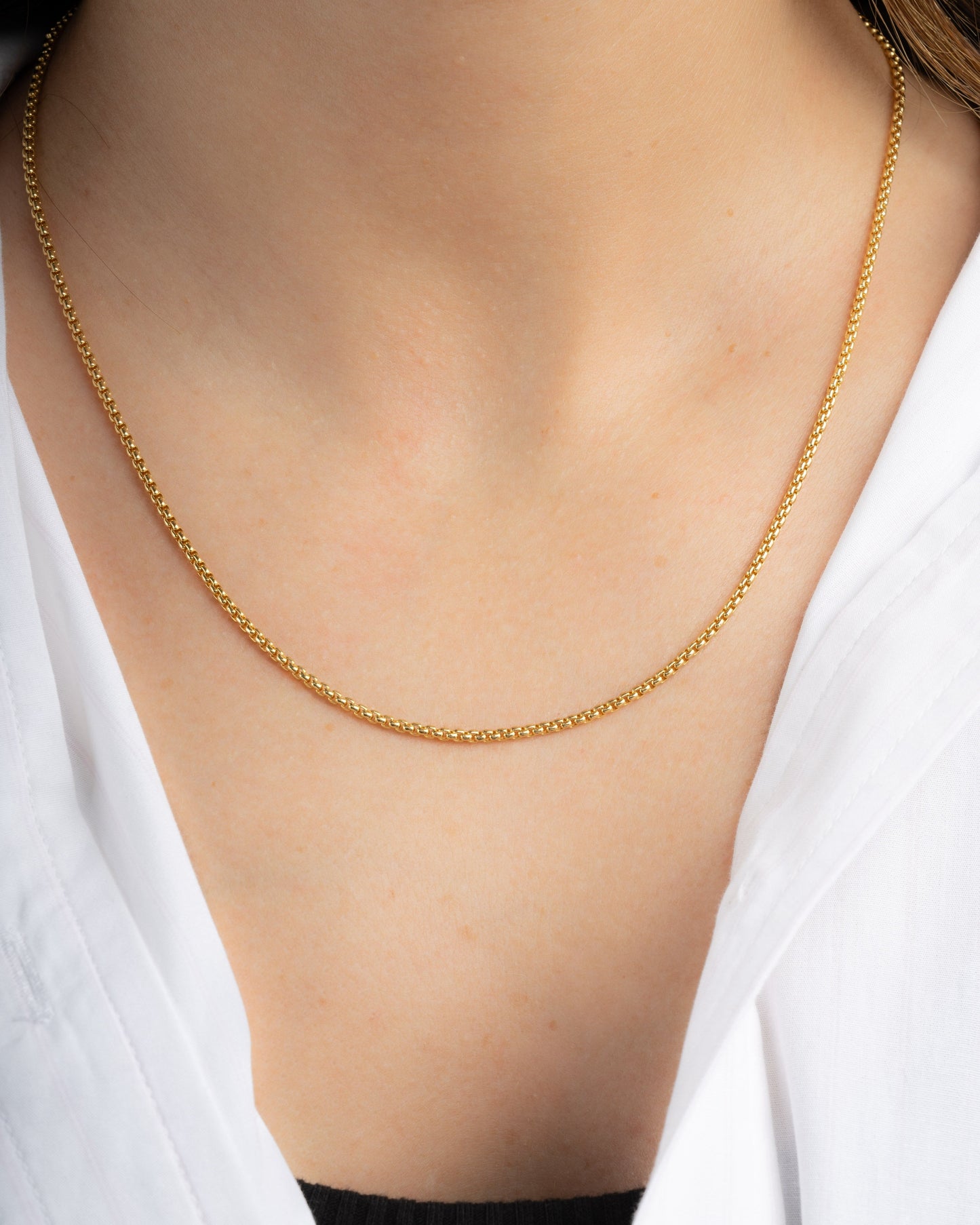 Rounded Box Chain Necklace