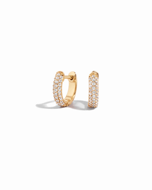 Pavé Huggie Earrings