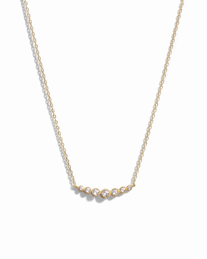 Bezeled Gradient Bar Necklace