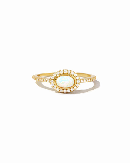 Opal Halo Ring