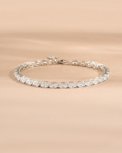 Oval Stone Tennis Bracelet