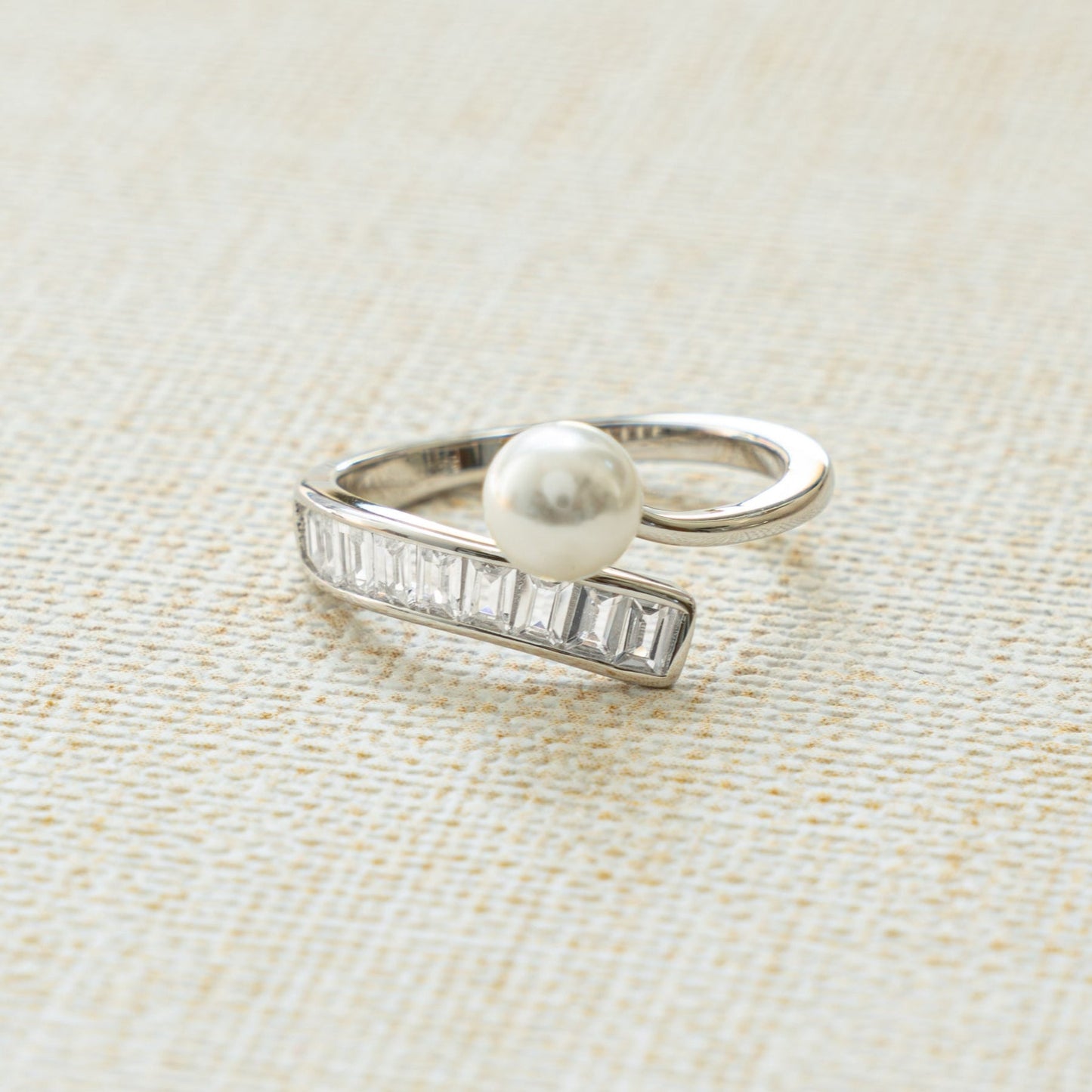 Pearl Baguette Ring