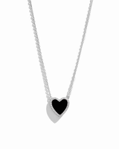 Black Onyx Heart Necklace