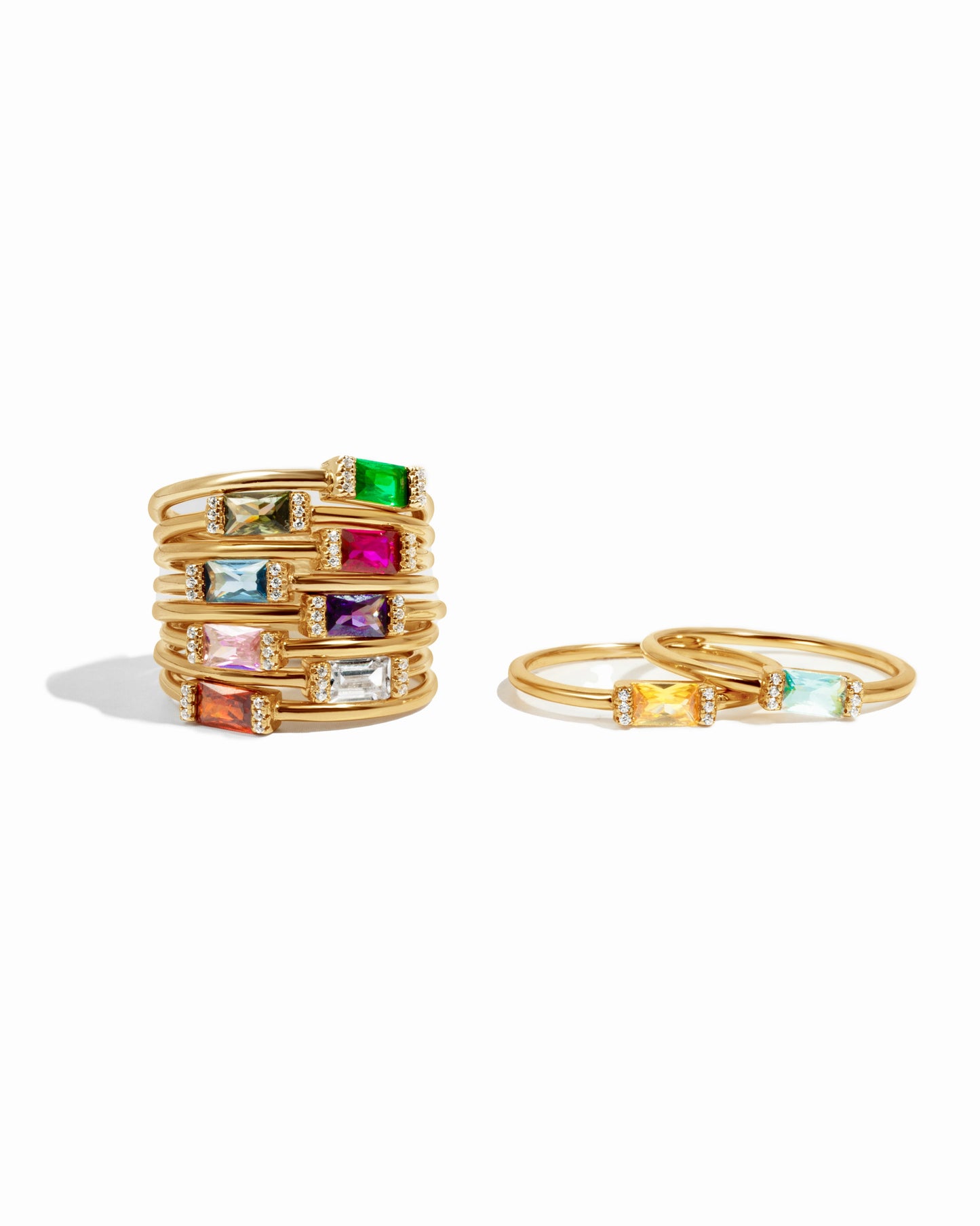 Emerald Simple Baguette Ring