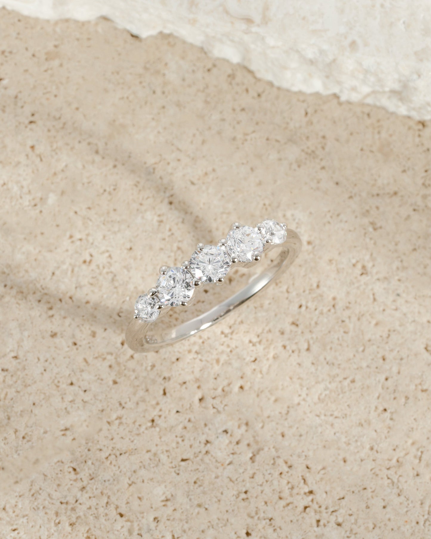 Graduated 5 Stone Ring