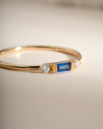Sapphire Baguette Ring