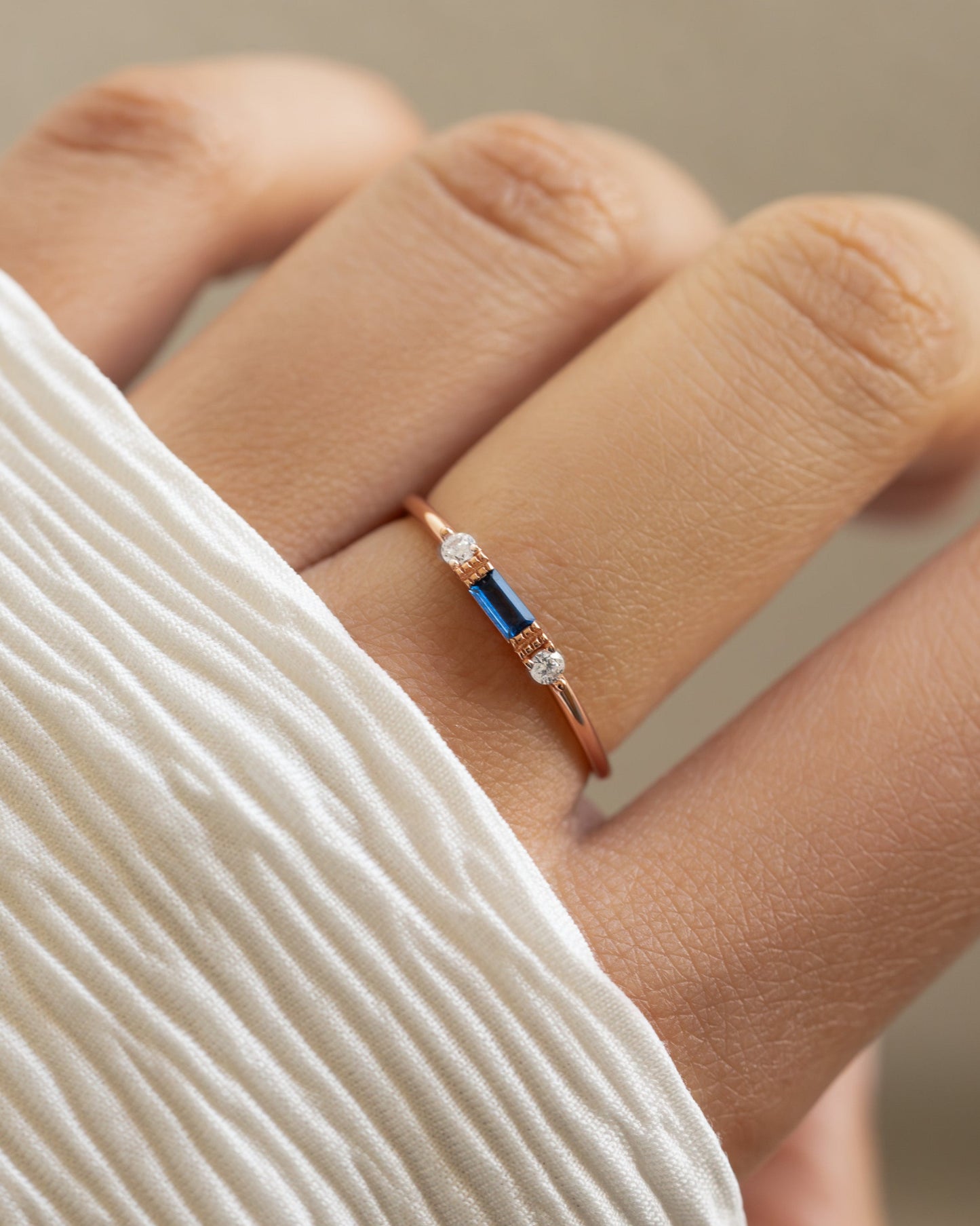 Sapphire Baguette Ring