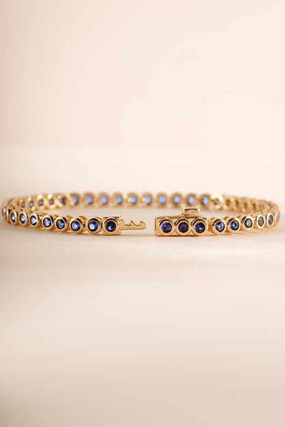 Sapphire Bezel Tennis Bracelet
