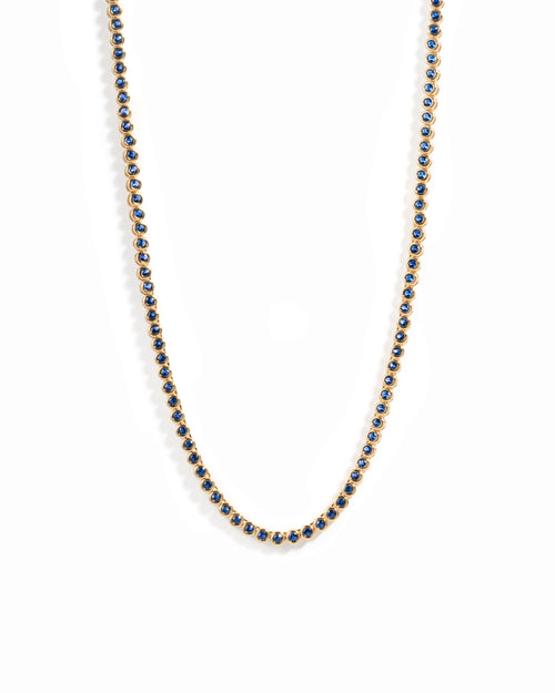 Sapphire Bezel Tennis Necklace