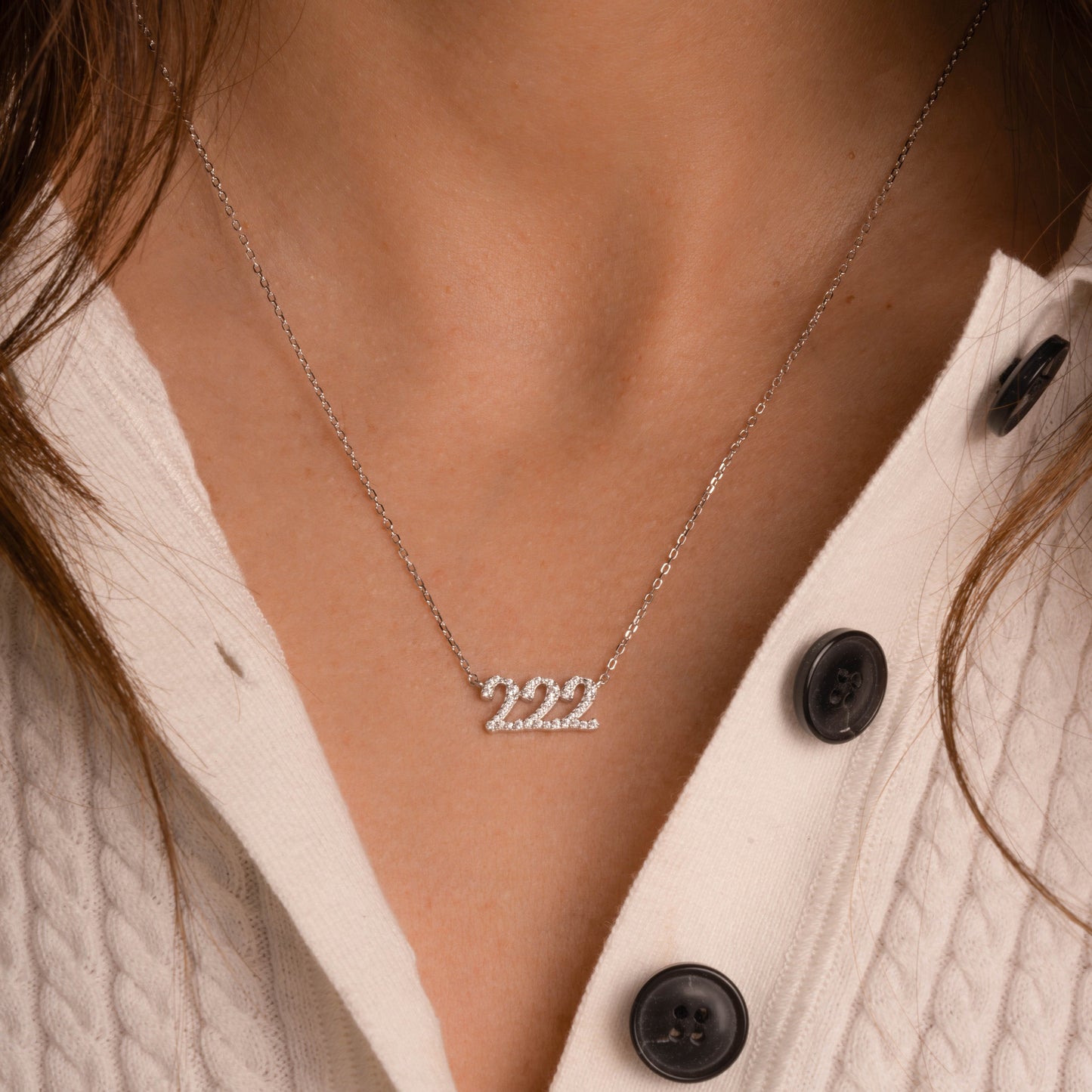 Studded 222 Necklace