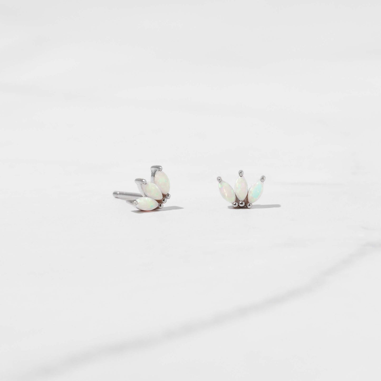 Tiny Opal Petal Studs