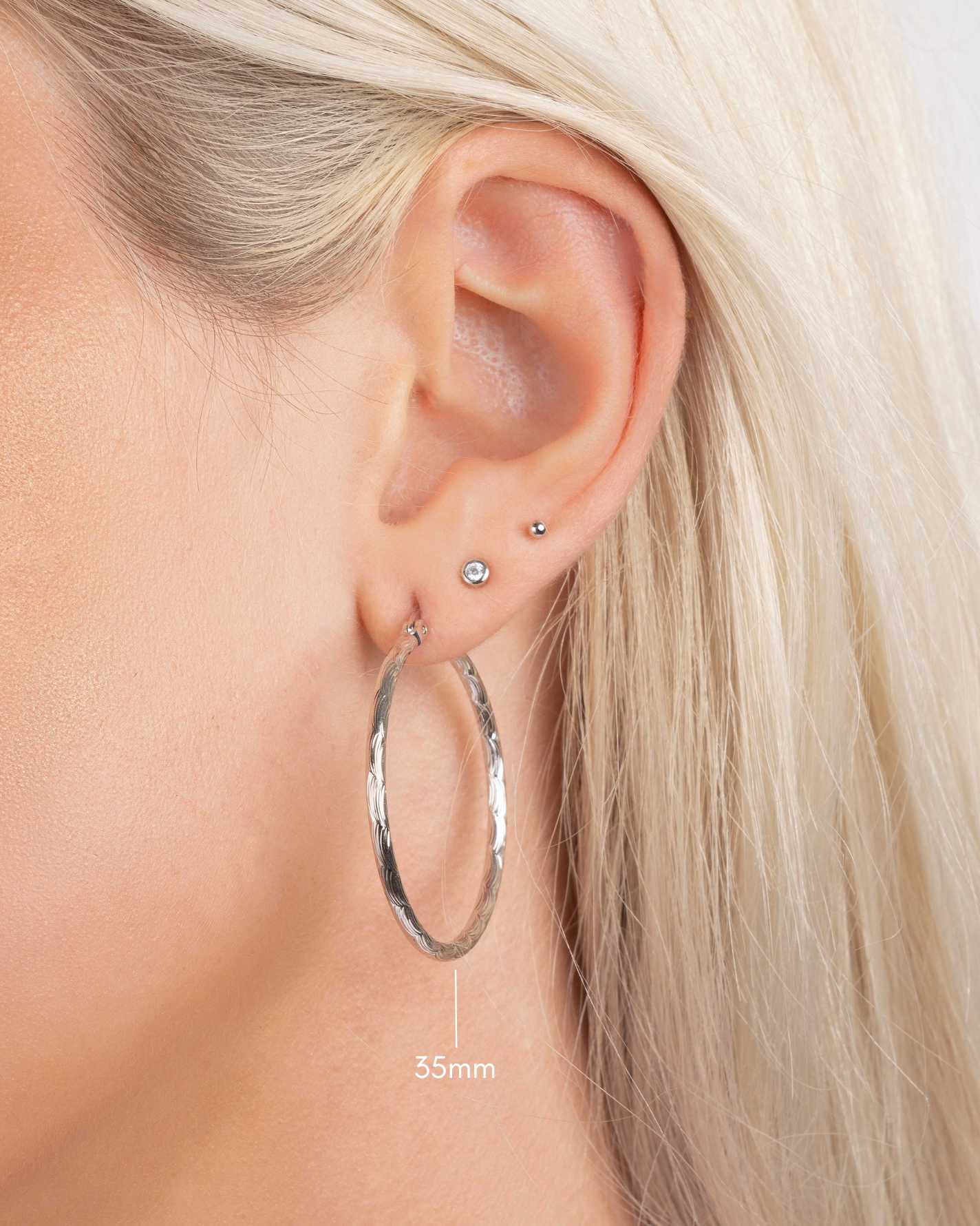 35mm Textured Hoops