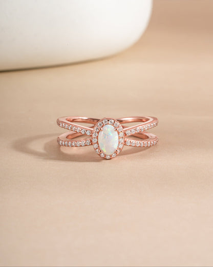 Split Shank Opal Ring