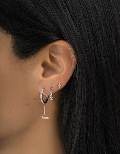 13mm Diamond Huggies (Multiple Sizes Available)