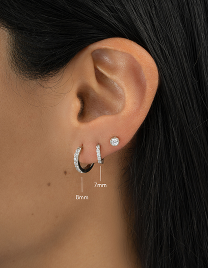 8mm Diamond Huggies (Multiple Sizes Available)