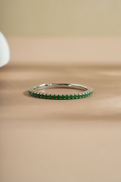 Emerald Birthstone Eternity Ring