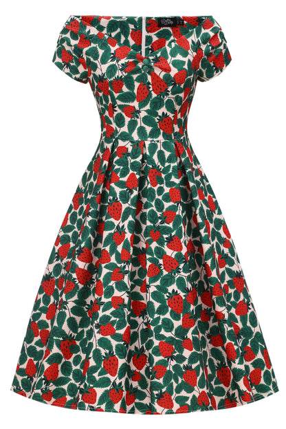 Lily Strawberry Farm Off Shoulder Dress
