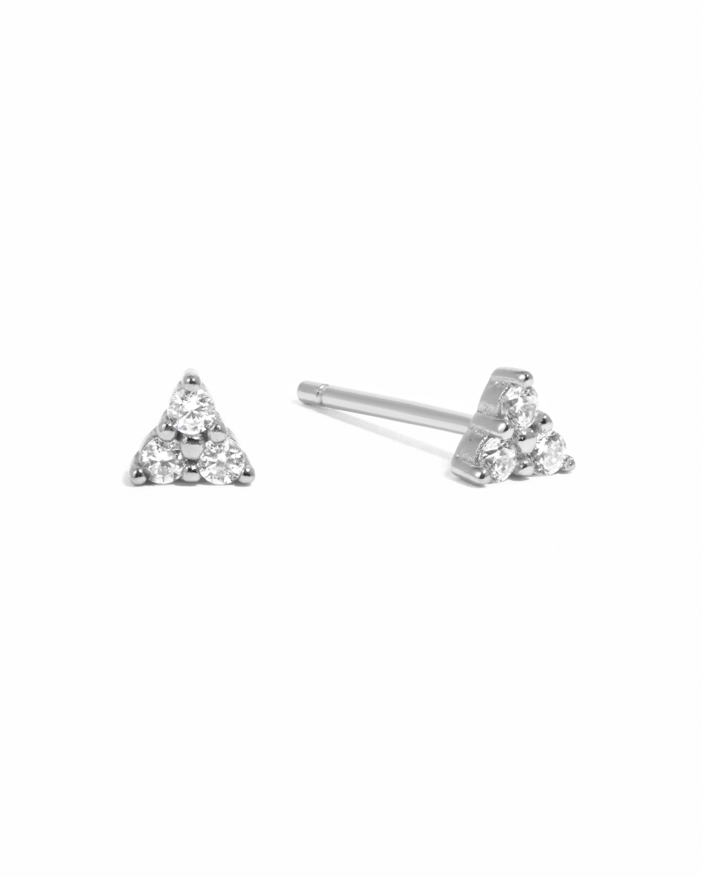 Tiny CZ 3 Stone Studs