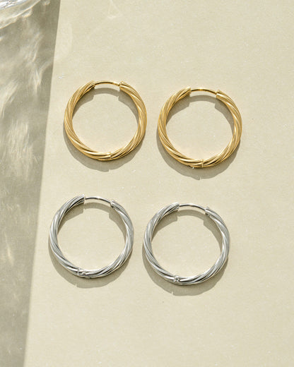 Ava Twisted Hoops