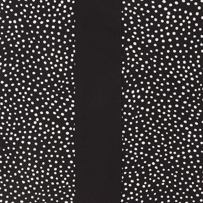 Judith Chiffon Retro Pleated Dress in Black with White Polka Dot